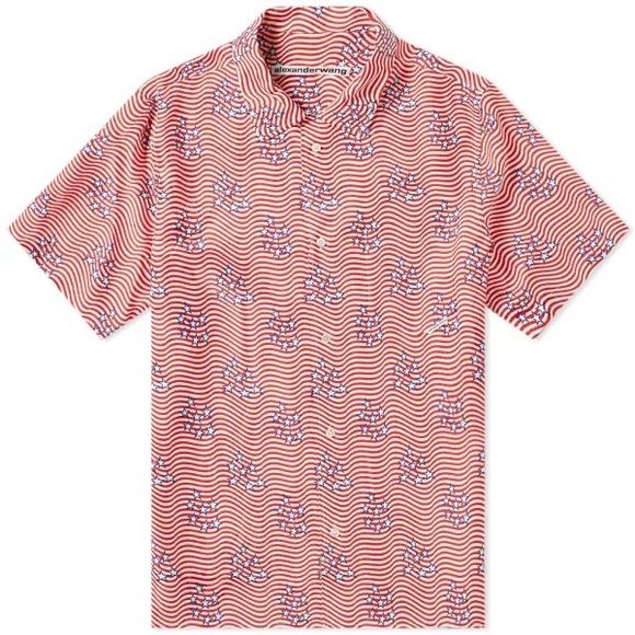 ALEXANDER WANG | Flag Print Dragon Shirt | MEN’S L - Picture 1 of 4